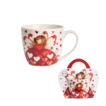 Kubek 460 ml w "koszyczku" ANIOŁ DUO