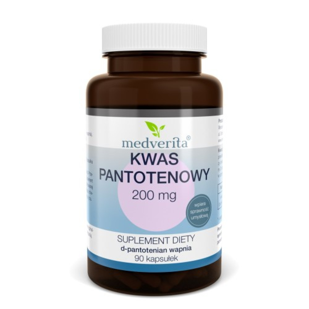 MEDVERITA KWAS PANTOTENOWY 200mg 90kapS.
