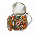Kubek baryłka z zaparzaczem SQUARES WITH CIRCLES inspired by W. Kandinsky 400ml DUO