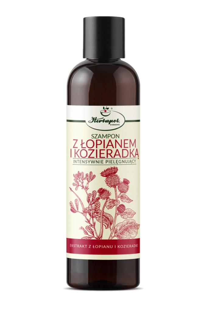 Szampon Z ŁOPIANEM I KOZIERADKĄ 250ml Herbapol