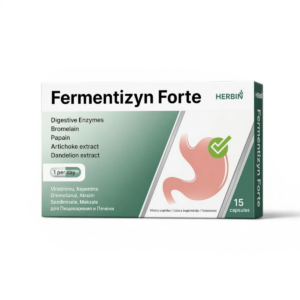 Fermentizyn Forte Enzymy roślinne Karczoch Trawienie Wątroba Herbin 15 kap. Herbin