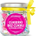 Cukierki owocowe słodzone stewią BEZ DODATKU CUKRU słoik 100 g Stewiarnia