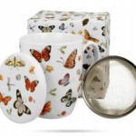 PORCELANOWY KUBEK z ZAPARZACZEM 360ml Kubek do Kawy Herbaty Prezent Motylki DUO