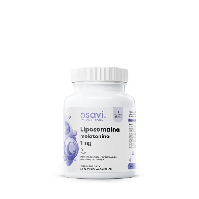 Liposomalna Melatonina 1mg 60 kapsułek veg. Osavi