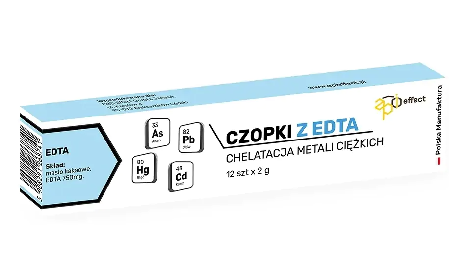 Czopki propolisowe z EDTA na metale ciężkie 12sztuk API Effect