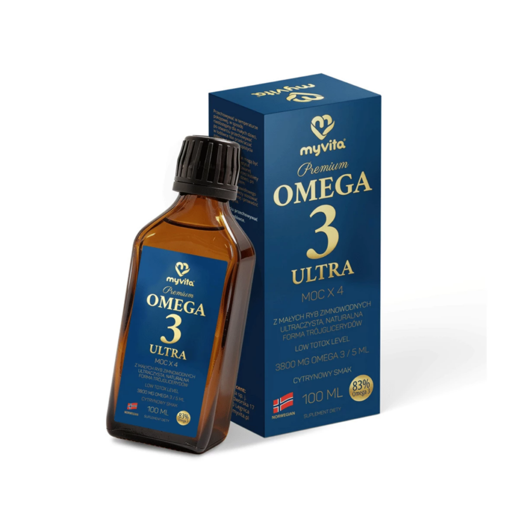 MyVita Omega-3 Ultra kwasy EPA DHA smak cytrynowy 100 ml