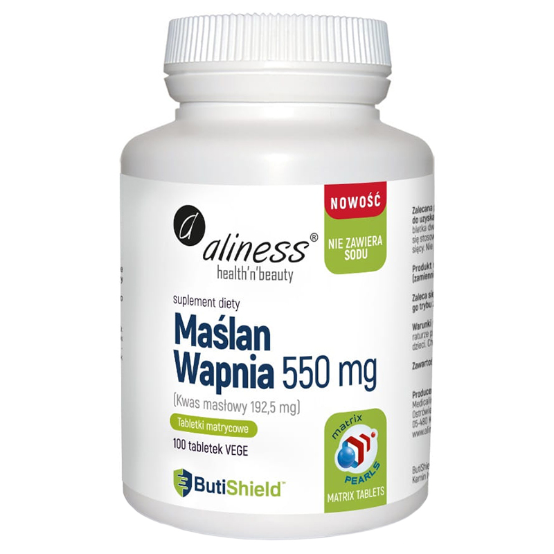 Aliness Maślan wapnia 550 mg, 100 tabletek vege