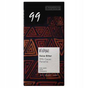 CZEKOLADA GORZKA 99 % BIO 80 g – VIVANI