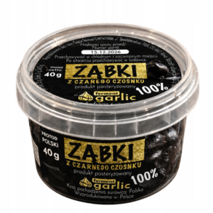 Czarny czosnek obrane ząbki – 40 g od Ferment Garlic