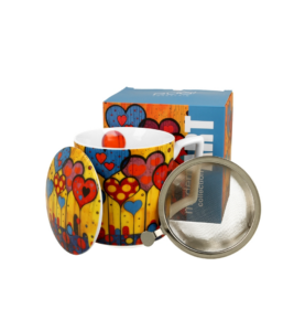 Kubek z zaparzaczem MODERN - HEARTS 450ml DUO