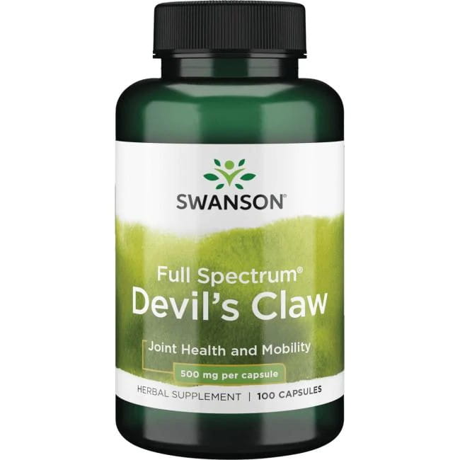 Czarci pazur (Devil’s Claw) 500 mg, 100 kapsułek Swanson