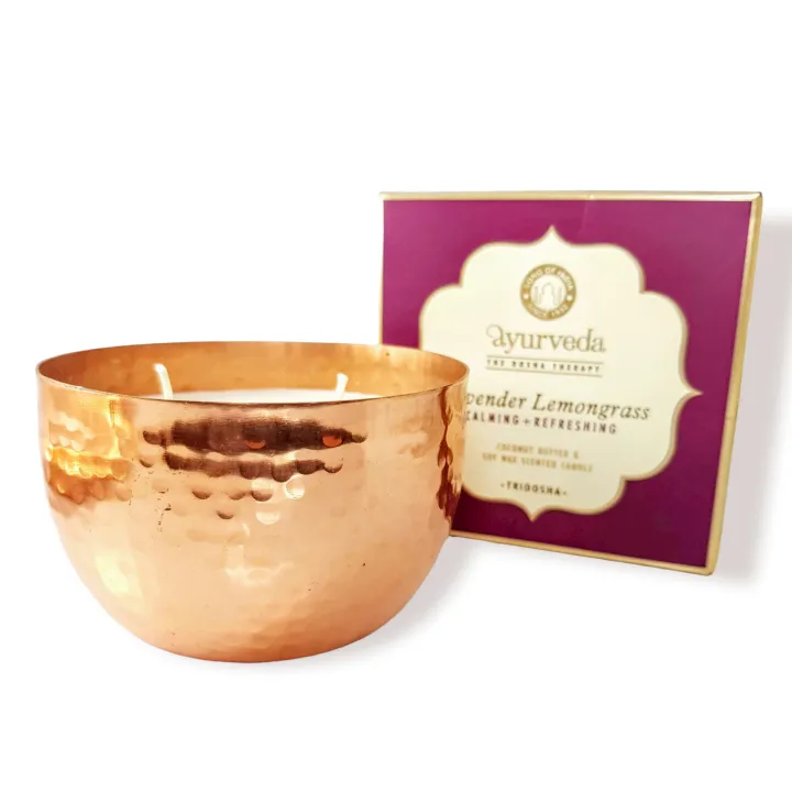 Song of India Veda Tridosha Świeca Lawenda & Trawa Cytrynowa 200 g