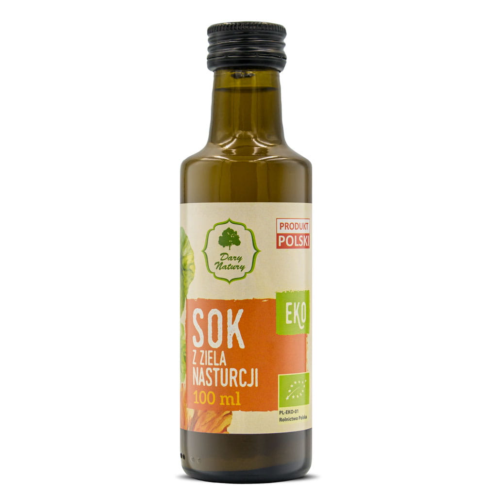 Sok z ziela nasturcji EKO, 100 ml Dary Natury