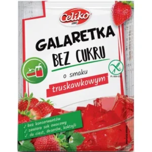 Celiko galaretka o smaku truskawkowym bez dodatku cukru bezglutenowa 14 g