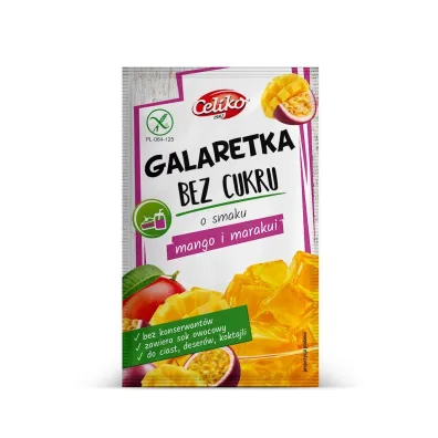Celiko galaretka bez cukru o smaku mango-marakuja bezglutenowa 14 g