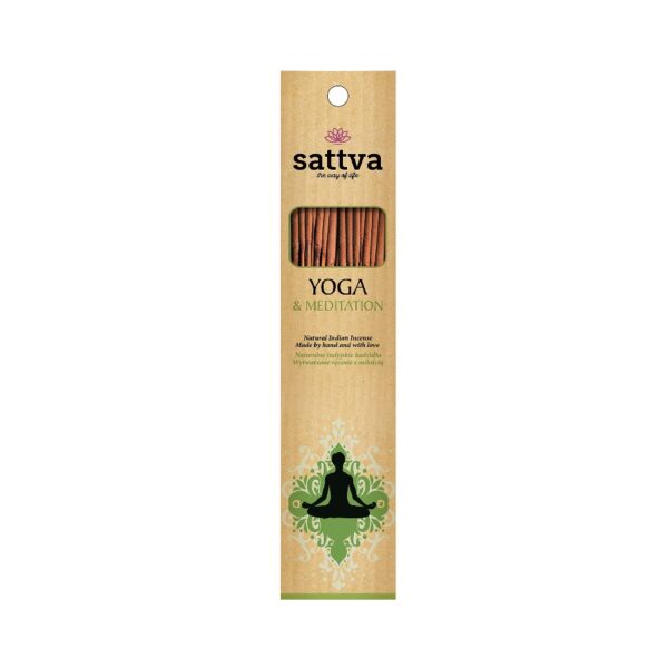 Sattva Natural Indian Incense Kadzidła indyjskie Yoga & Meditation 15 szt.