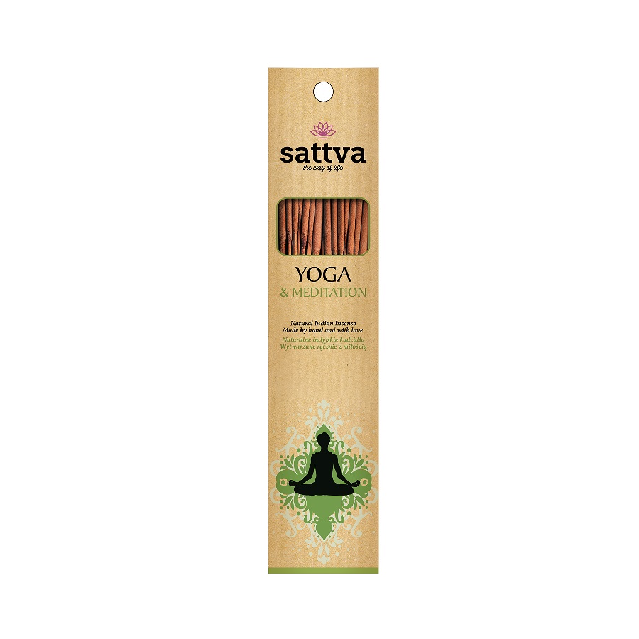 Natural Indian Incense Kadzidła indyjskie Yoga & Meditation, 15 szt. Sattva