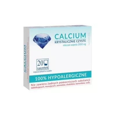 Uniphar Calcium Krystalicznie Czyste – suplement diety, 20 saszetek