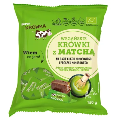 Me Gusto Krówki z matchą bezmleczne bezglutenowe BIO 150 g
