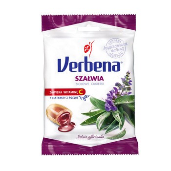 Verbena Cukierki ziołowe Szałwia z witaminą C 60 g