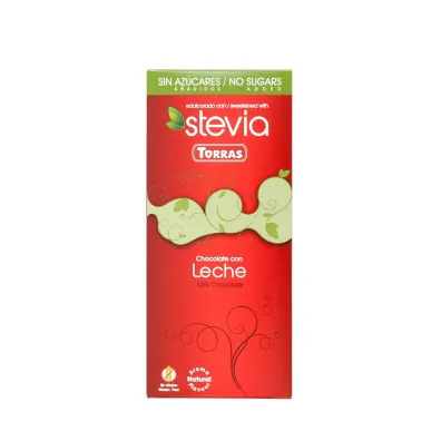 Torras Czekolada mleczna ze stewią bez dodatku cukru 100 g