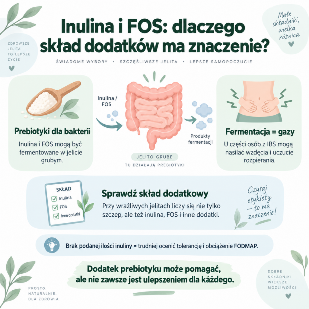 Probiotyk jednoszczepowy czy wieloszczepowy? Jak porównać dwa preparaty 3 inulina i fos, jak sklad dodatkow w probiotykach ma znaczenie?
