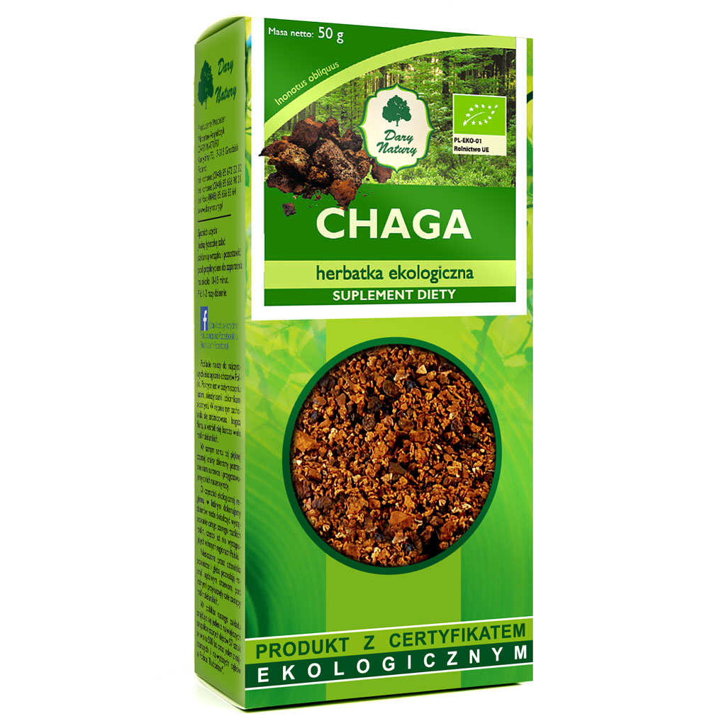 Chaga EKO suplement diety, 50 g Dary Natury