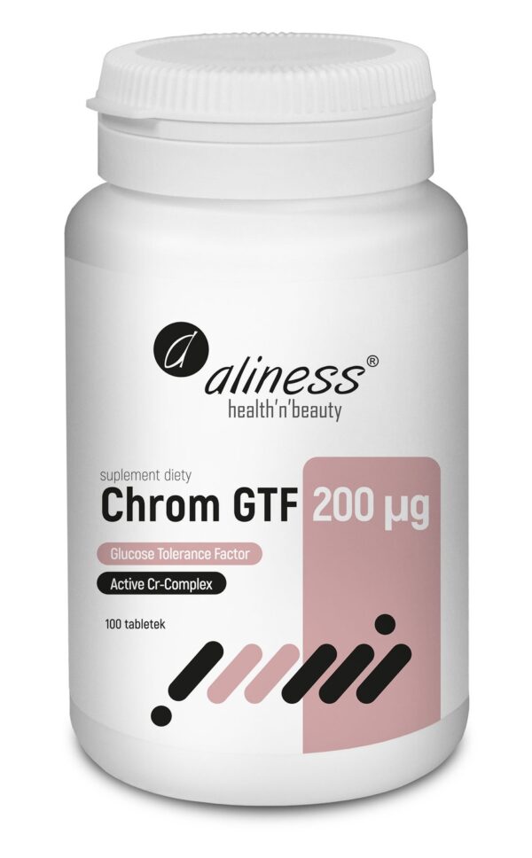 Chrom GTF Complex 200 µg, 100 tabletek Aliness – opakowanie
