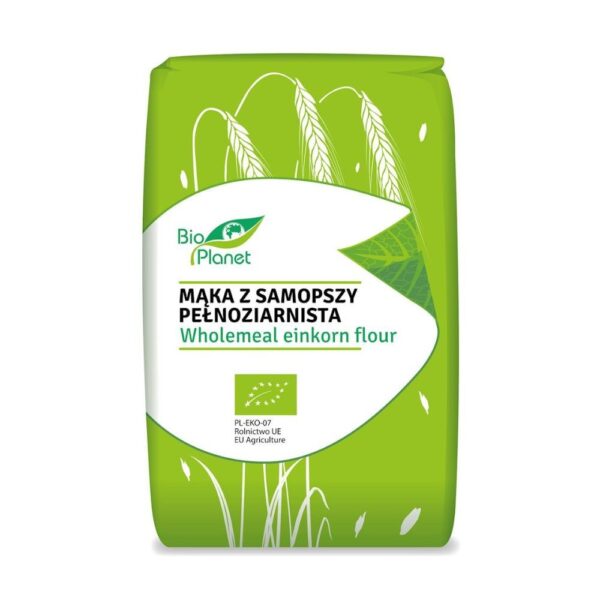 Mąka z samopszy pełnoziarnista BIO, 500 g Bio Planet – opakowanie