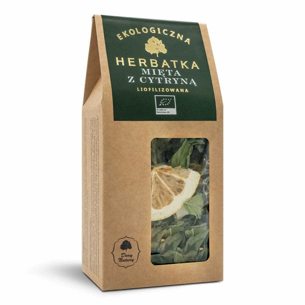 Herbatka Mięta z cytryną liofilizowana EKO, 25 g Dary Natury