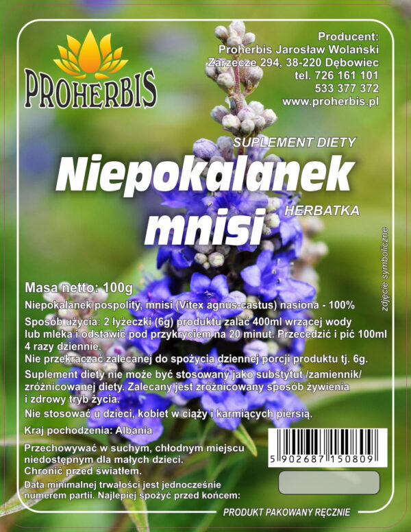 Proherbis Niepokalanek mnisi (pieprzowy) – nasiona 100 g