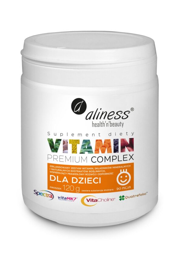 Premium Vit. Complex dla dzieci, proszek 120 g Aliness – opakowanie