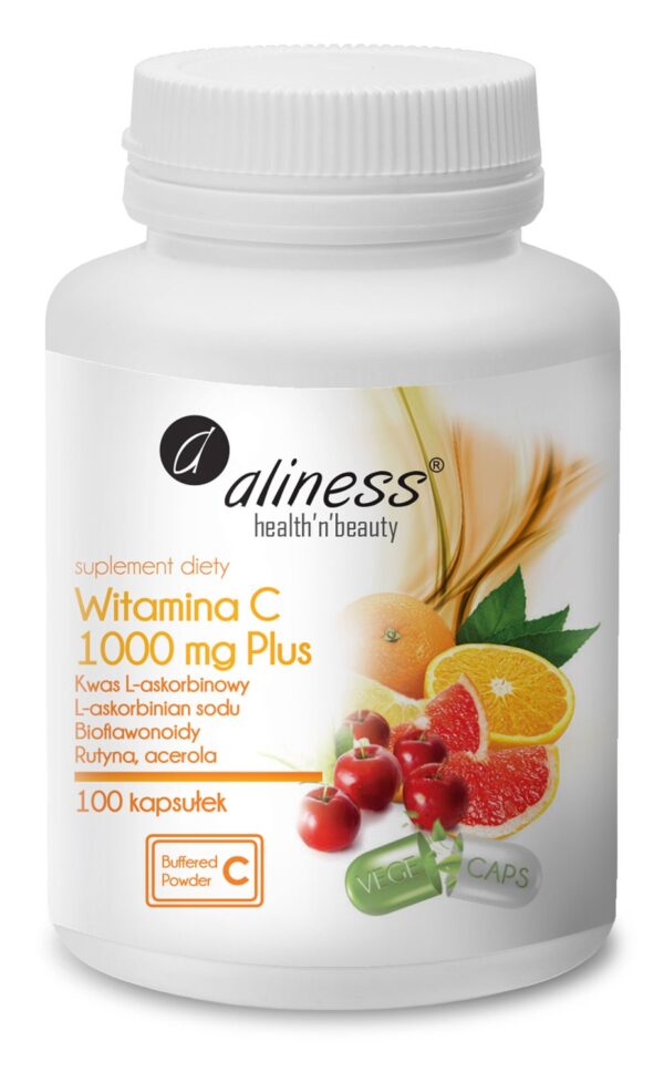 Witamina C 1000 mg, 100 kapsułek Aliness – opakowanie