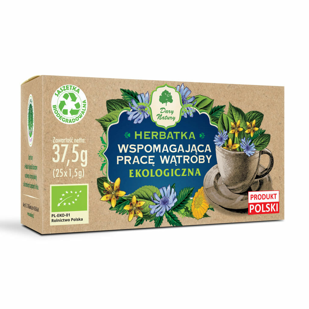 Herbatka Wspomagająca Pracę Wątroby EKO, 25 x 1,5 g Dary Natury