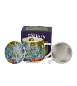 Kubek z zaparzaczem baryłka Irises inspired by Van Gogh, 430 ml Duo