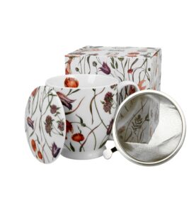 Kubek na stopce z zaparzaczem Flower Meadow, 510 ml Duo
